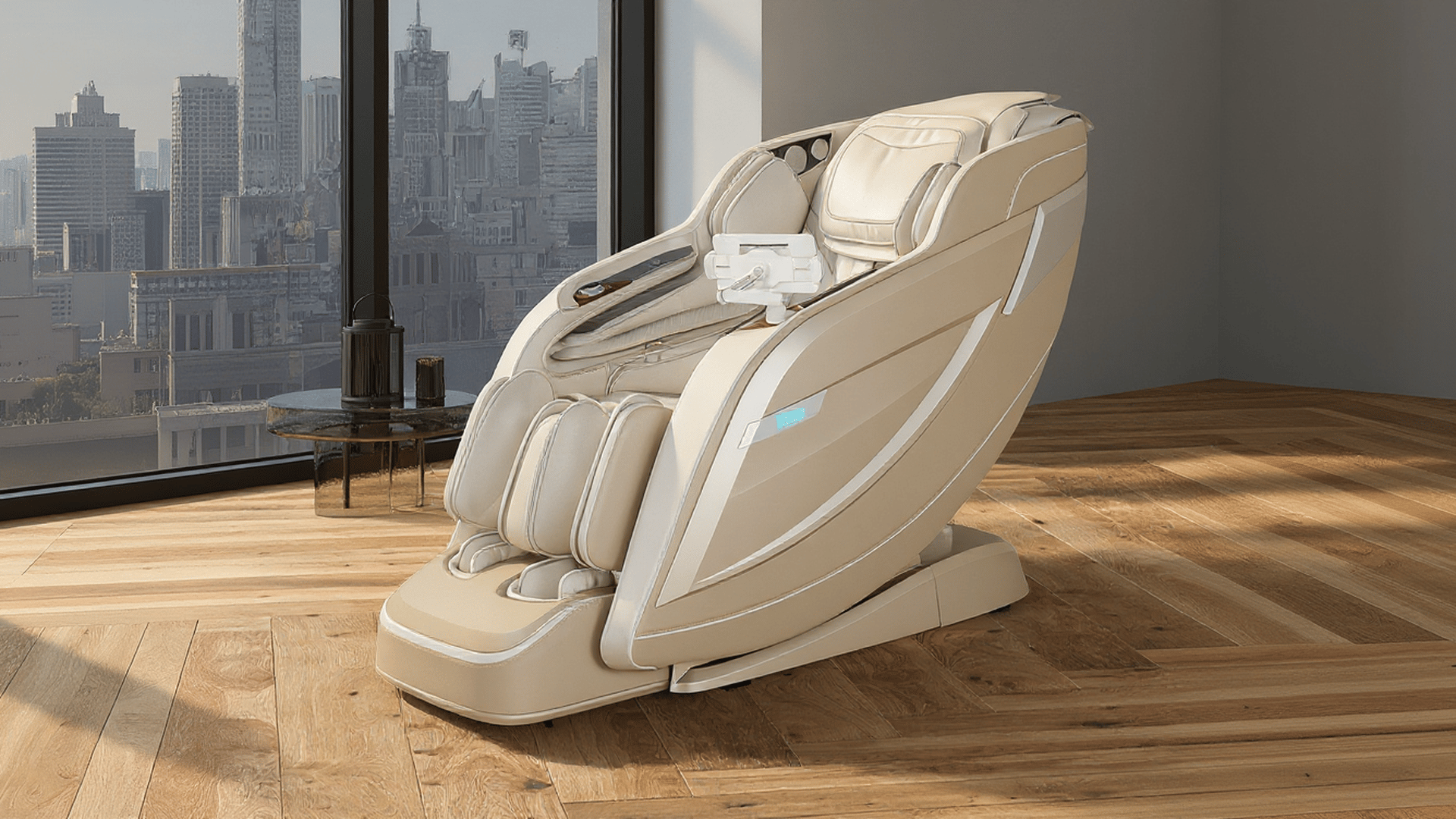 Titan TP-4D 8500 MAX Taupe Massage Chair in living space
