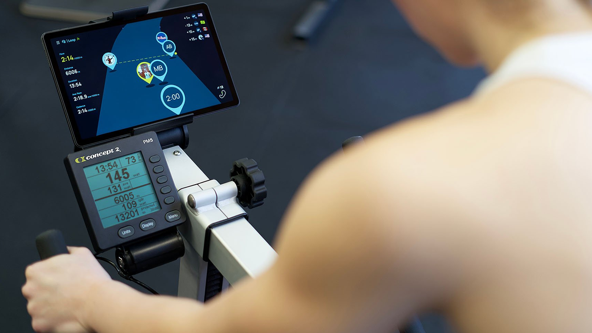 monitor on Concept2 BikeErg fitness community