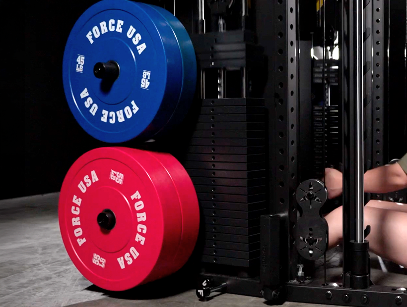 Weight plate storage on Force USA C10