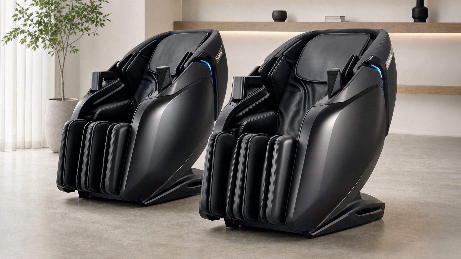 Two Cyber Relax Performance Massage Chairs in wellness enviornment