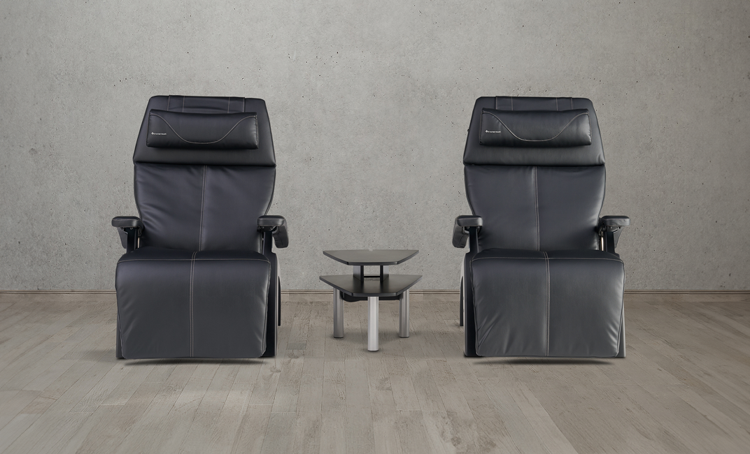 Two matching Perfect Chair Pro's in minimalist room