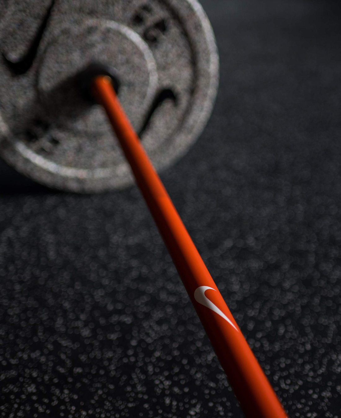 Nike Strength Shield Barbell with plates loaded