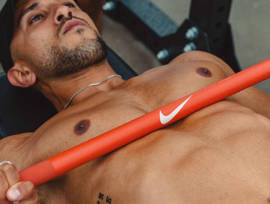 Nike Strength Shield Barbell 20kg sleeve rotation