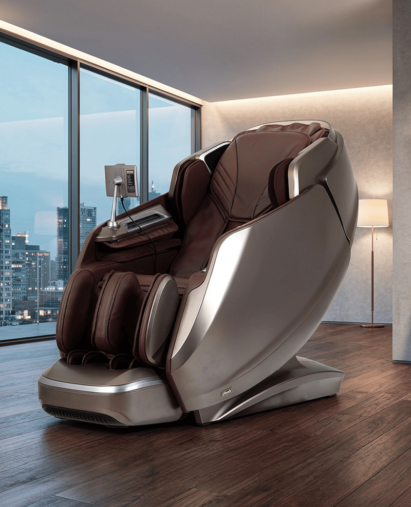 Person in deep relaxation on Osaki OS-Bliss VL Relax Massage Chair