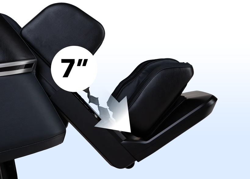 Automatic extendable footrest on Osaki Aeris 4D Duo