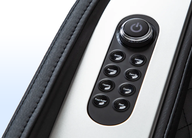 Shortcut control panel on Osaki Aeris 4D Duo massage chair
