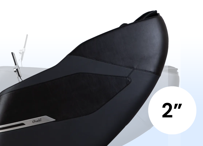 Space-saving reclining design of Osaki Aeris 4D Duo massage chair
