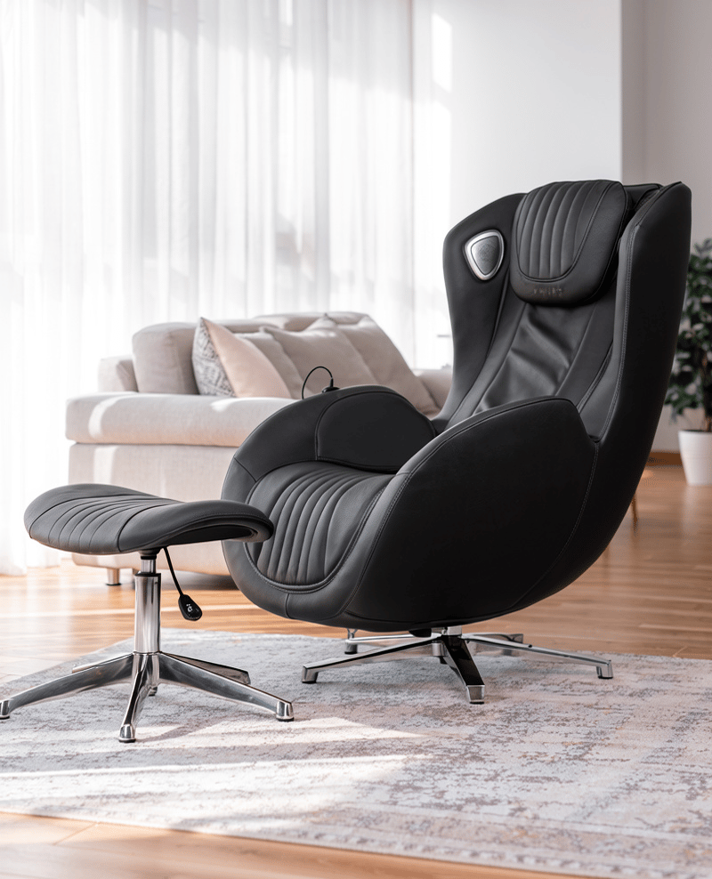 Osaki OS-Bliss GL Relax Black Massage Chair in living space