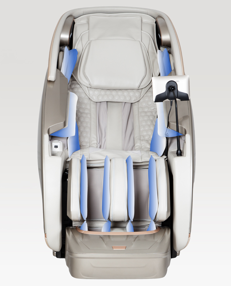 Person in deep relaxation on Osaki Platinum 4D+ Sapphire massage chair