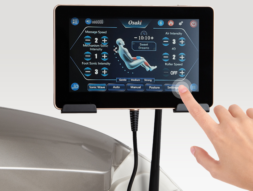 Touchscreen controller on Osaki Sapphire 4D