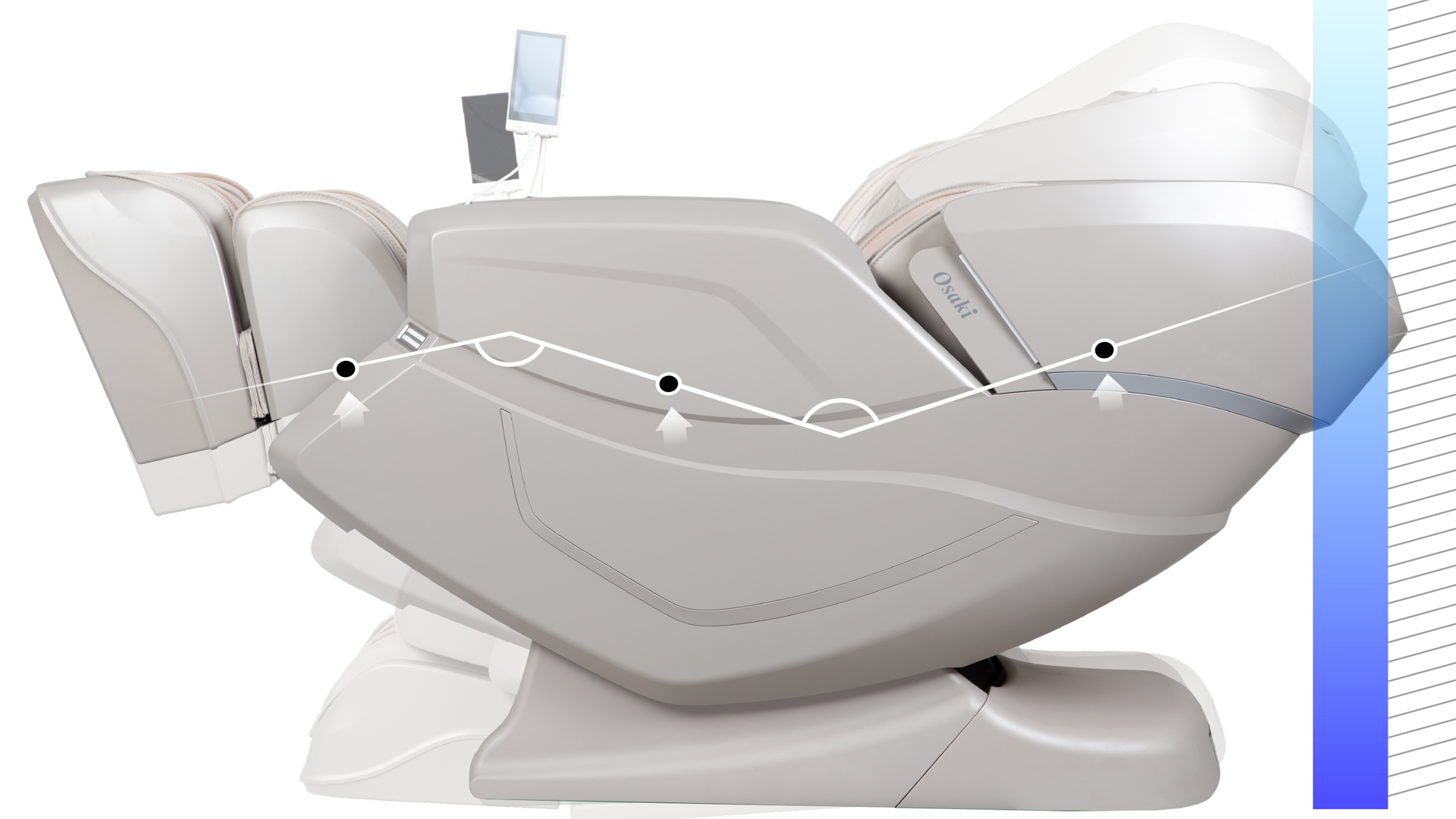 Osaki OS-3D AI Vito Massage Chair in zero gravity recline