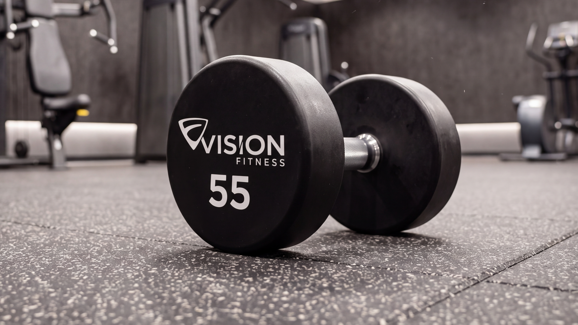 Vision Fitness 55 pound Urethane Round Dumbbell