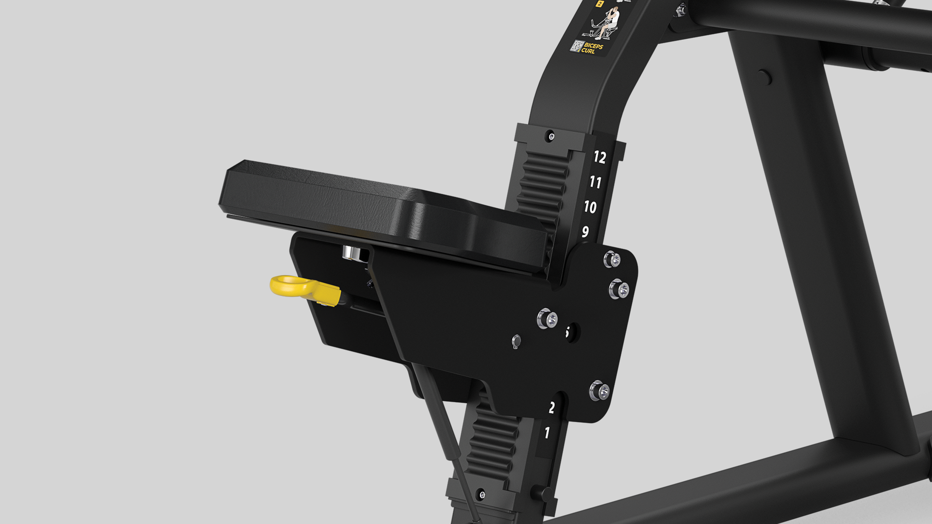 Closeup of dual-grip rubber handles