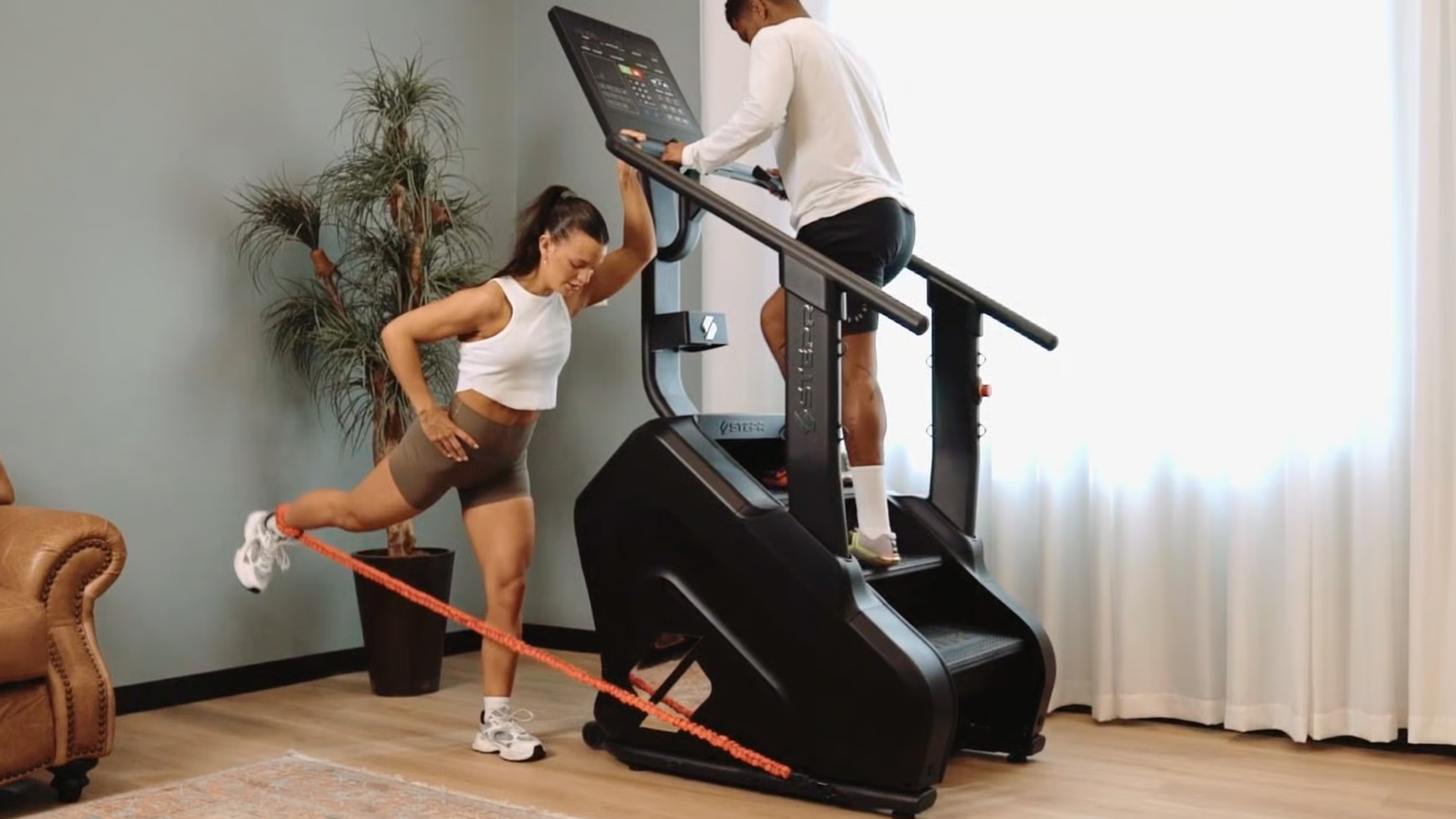 Man running on Horizon Treadmill