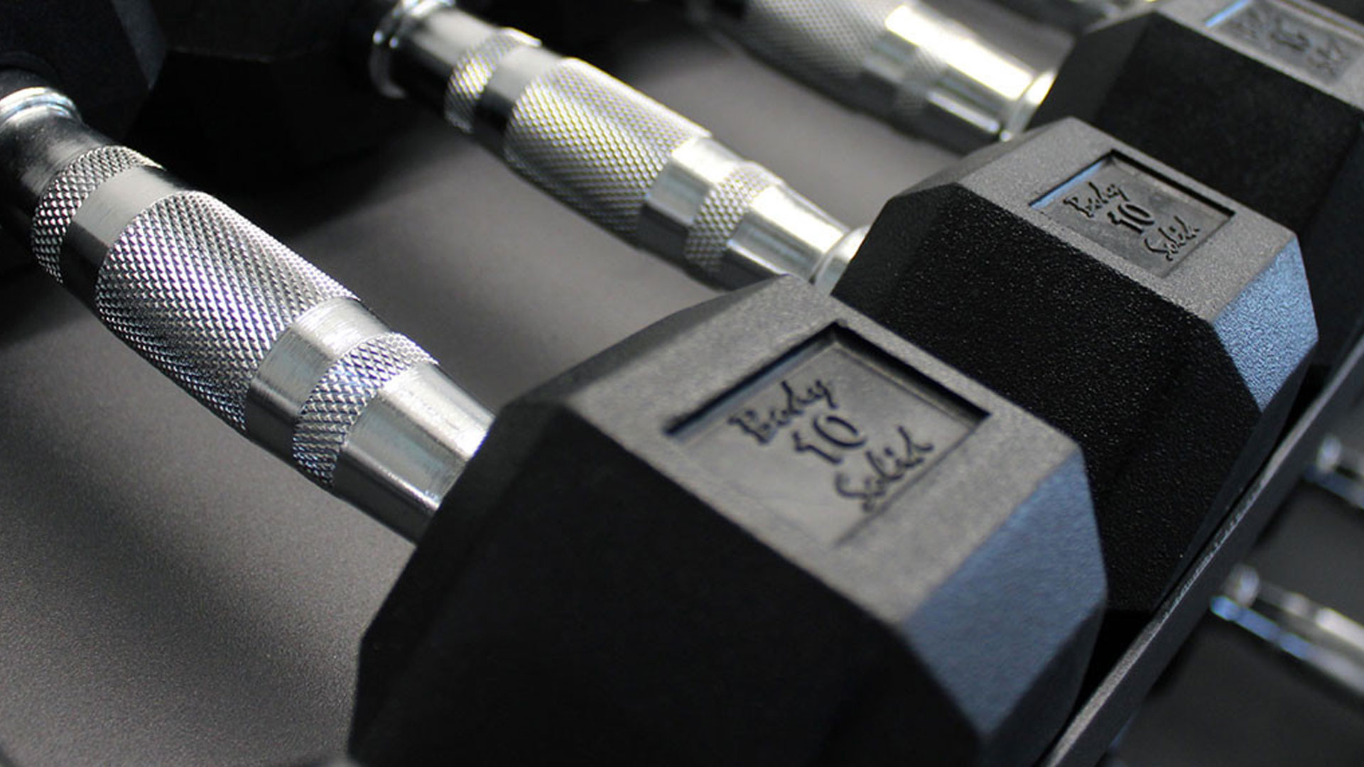 Body-Solid Rubber Hex Dumbbells