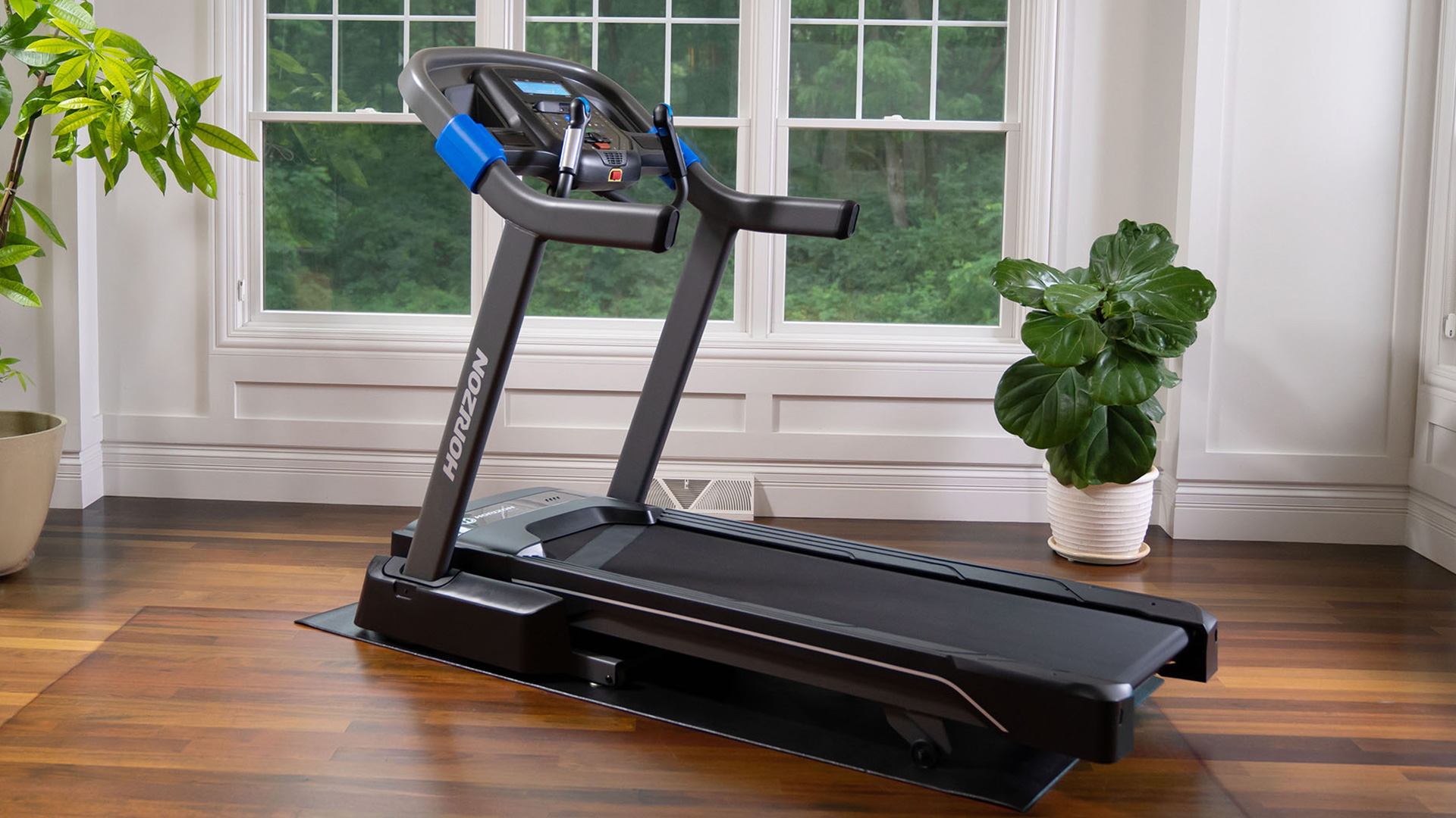 Treadmill not in use in family room