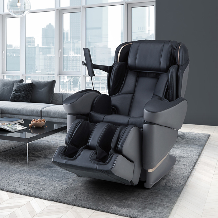 Woman relaxing in Kagra Massage Chair