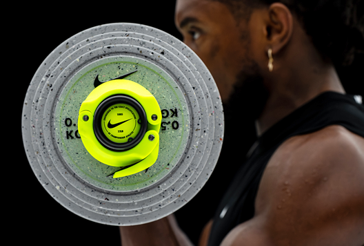Athlete training with Nike Strength equipment