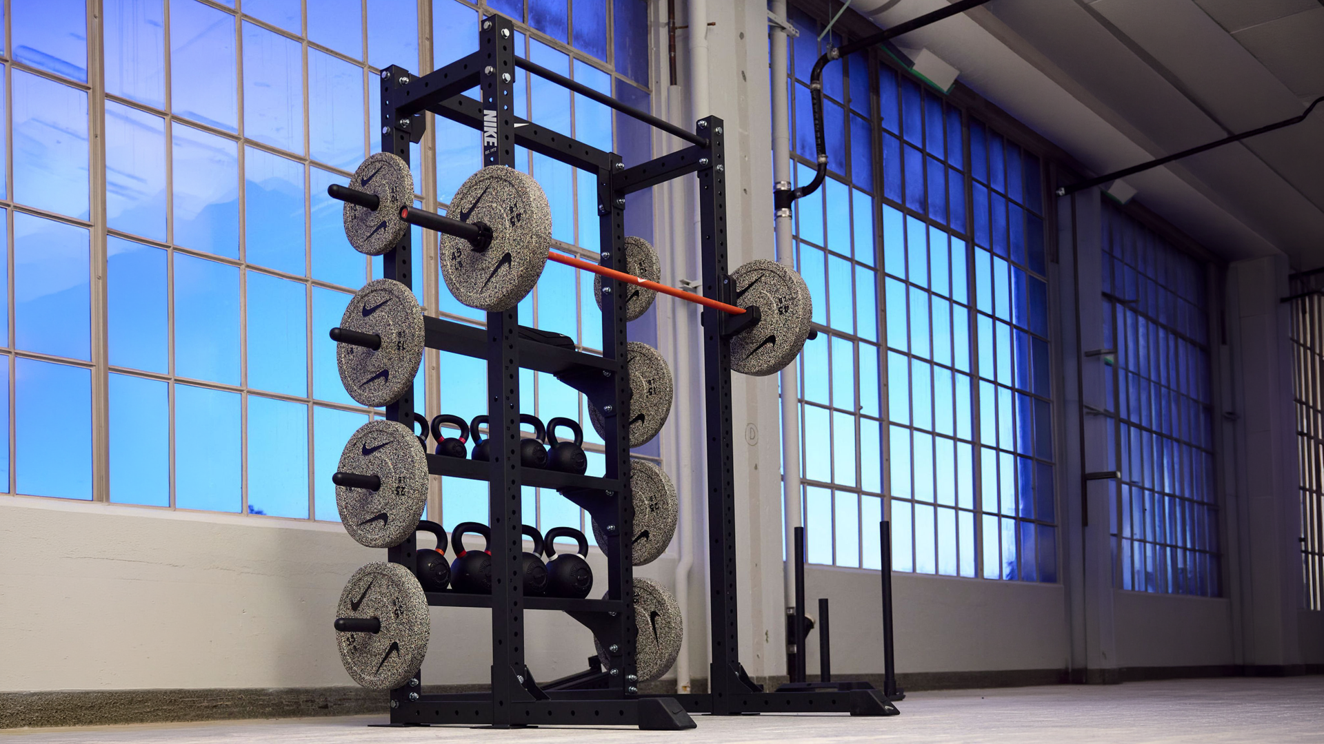 Nike Half Rack in a premium strength training space