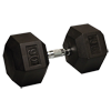 90 lb Rubber Coated Hex Dumbbell
