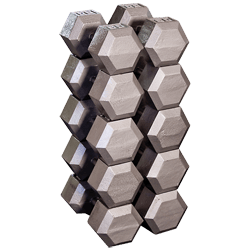 Body-Solid Cast Iron Hex Dumbell Set (2 each): 80, 85, 90, 95 and 100 lb.