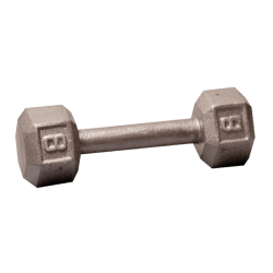 Body-Solid Cast Iron Hex Dumbbell - 8 Lb.