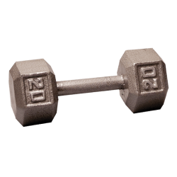 Body-Solid Cast Iron Hex Dumbbell - 20 Lb.