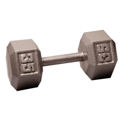 Body-Solid Cast Iron Hex Dumbbell - 35 Lb.