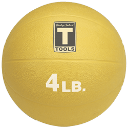 Body-Solid Medicine Ball - 4 lbs (Yellow)