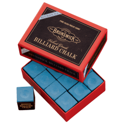 Brunswick Billiard Chalk - 144 piece, Blue