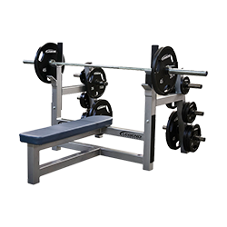 Legend Olympic Flat Bench with Plate Storage