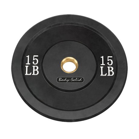 Body-Solid 15 lb. Bumper Plate (Black)