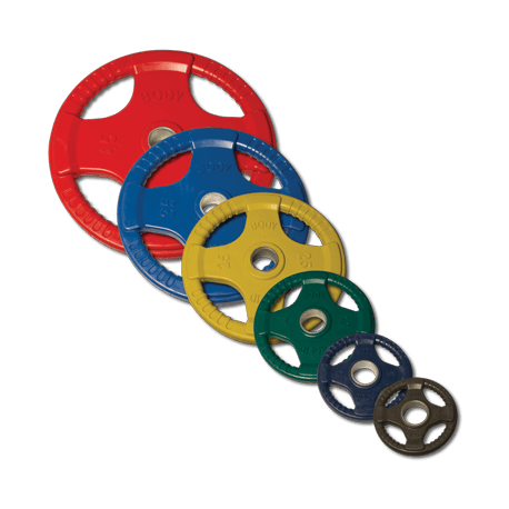 Body-Solid 455 lb. Colored Rubber Grip Olympic Plate Set