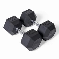 Vision Fitness Rubber Hex Dumbbells