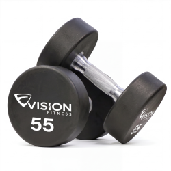 Vision Fitness 55-100 lb Urethane Round Dumbbell Set