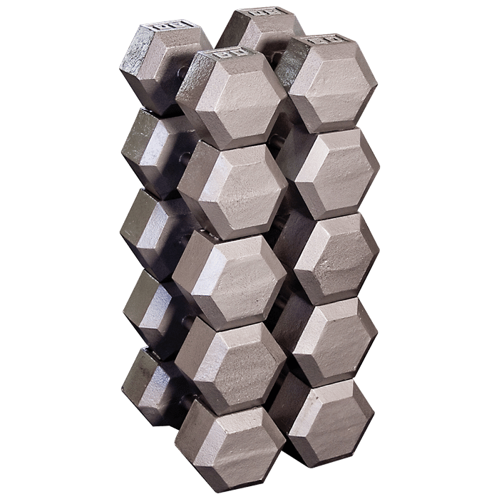 Body-Solid Cast Iron Hex Dumbell Set (2 each): 80, 85, 90, 95 and 100 lb.