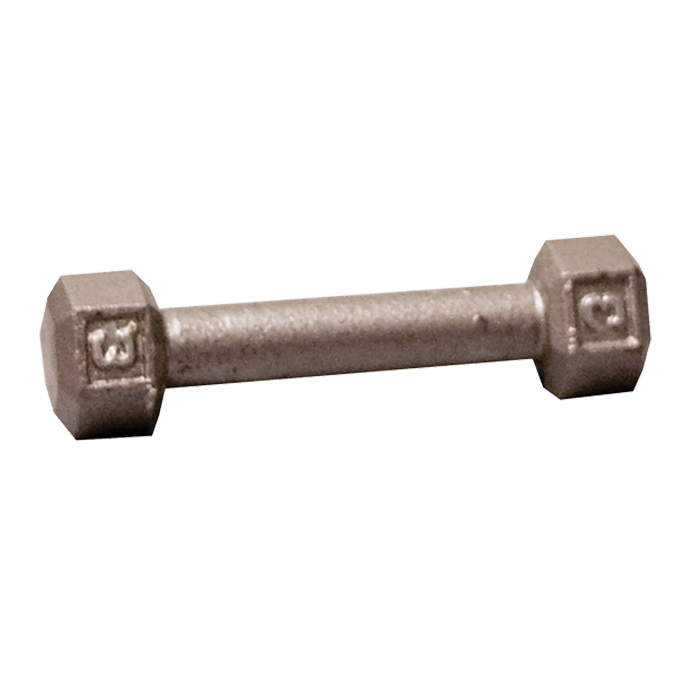 Body-Solid Cast Iron Hex Dumbbell - 3 Lb.