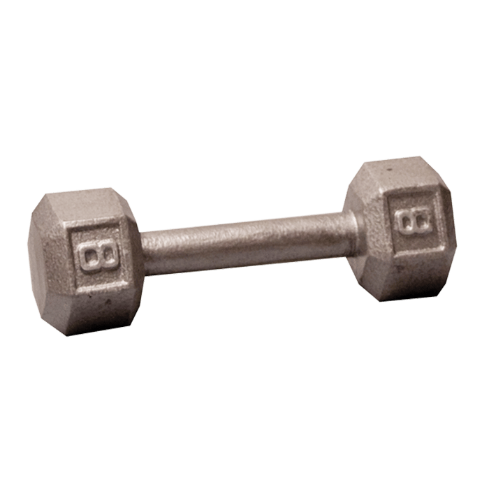 Body-Solid Cast Iron Hex Dumbbell - 8 Lb.