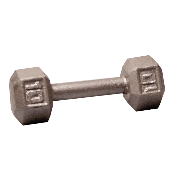 Body-Solid Cast Iron Hex Dumbbell - 10 Lb.