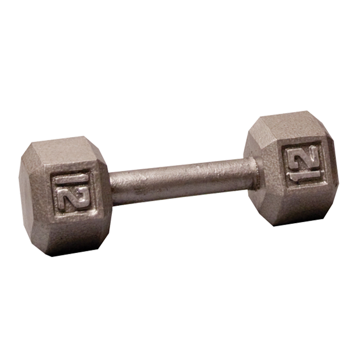 Body-Solid Cast Iron Hex Dumbbell - 12 Lb.