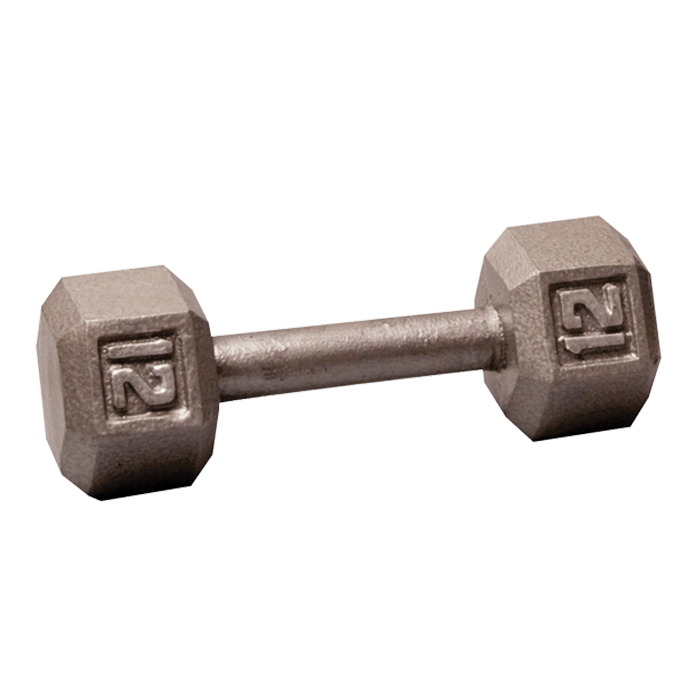 Body-Solid Cast Iron Hex Dumbbell - 12 Lb.