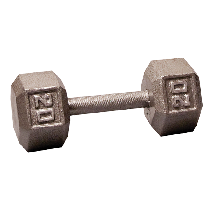 Body-Solid Cast Iron Hex Dumbbell - 20 Lb.