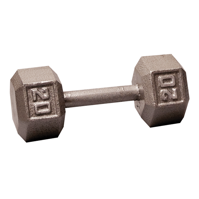 Body-Solid Cast Iron Hex Dumbbell - 20 Lb.