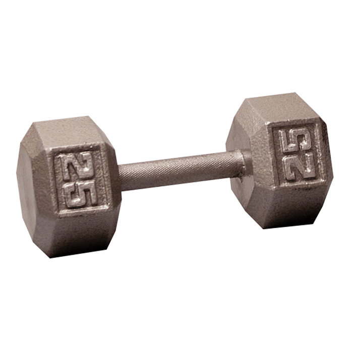 Body-Solid Cast Iron Hex Dumbbell - 25 Lb.