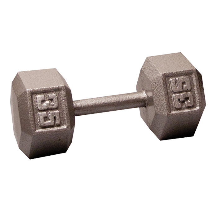 Body-Solid Cast Iron Hex Dumbbell - 35 Lb.