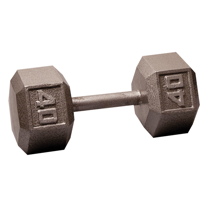 Body-Solid Cast Iron Hex Dumbbell - 40 Lb.