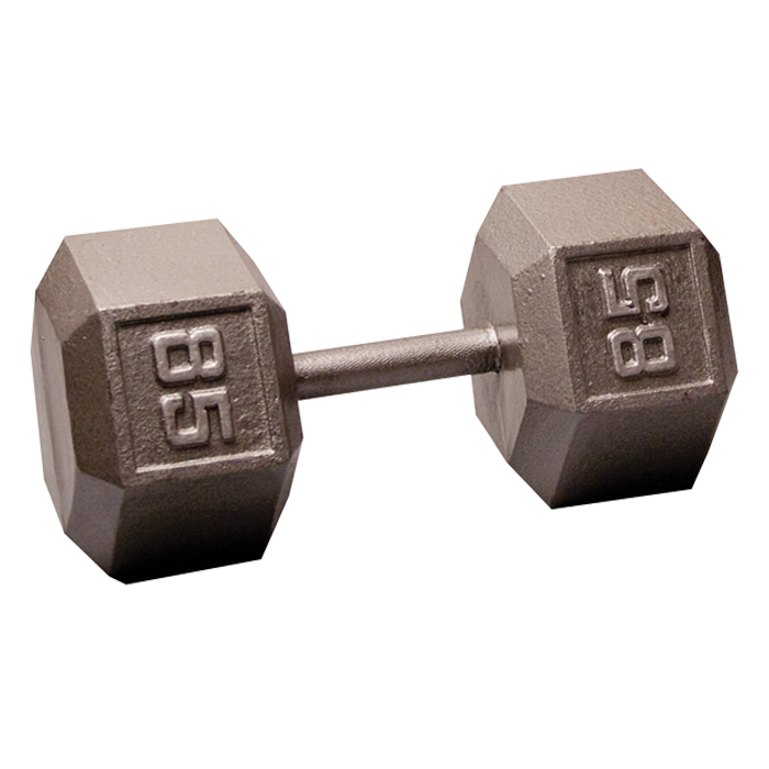 Body-Solid Cast Iron Hex Dumbbell - 85 Lb.