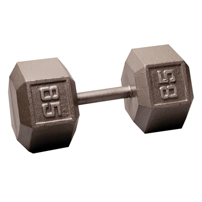 Body-Solid Cast Iron Hex Dumbbell - 85 Lb.