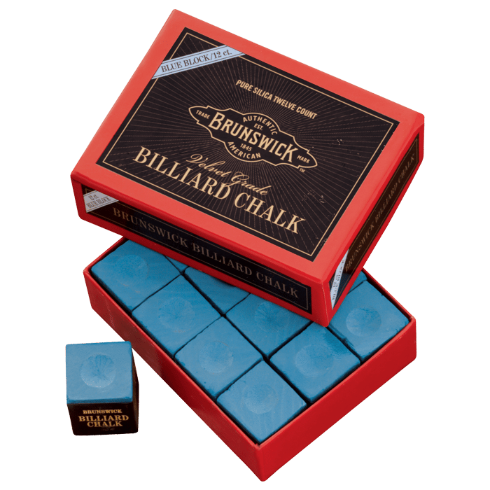 Brunswick Billiard Chalk - 12 piece, Blue