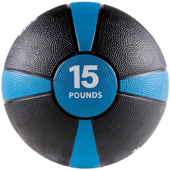GoFit 15 lbs Rubber Medicine Ball